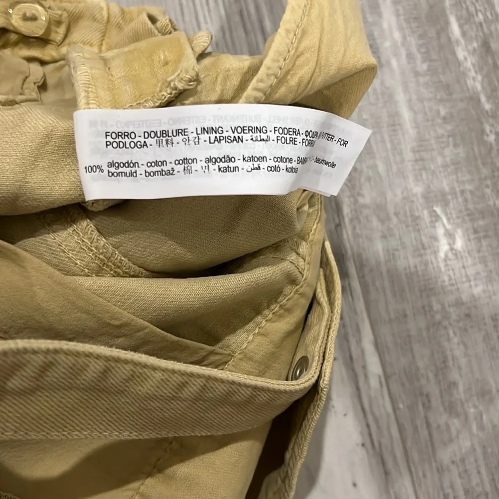 Zara Unisex Sand Denim Overalls Size 4-5